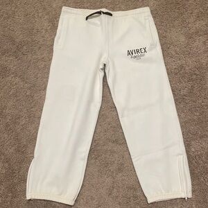 Vintage Avirex men’s sweatpants cream/off white color size M baggy fit